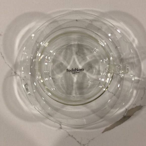 Vintage 1970s Boda Nova Sweden Clear delicate Glass Cup & Saucer Set hot or cold - Picture 2 of 8